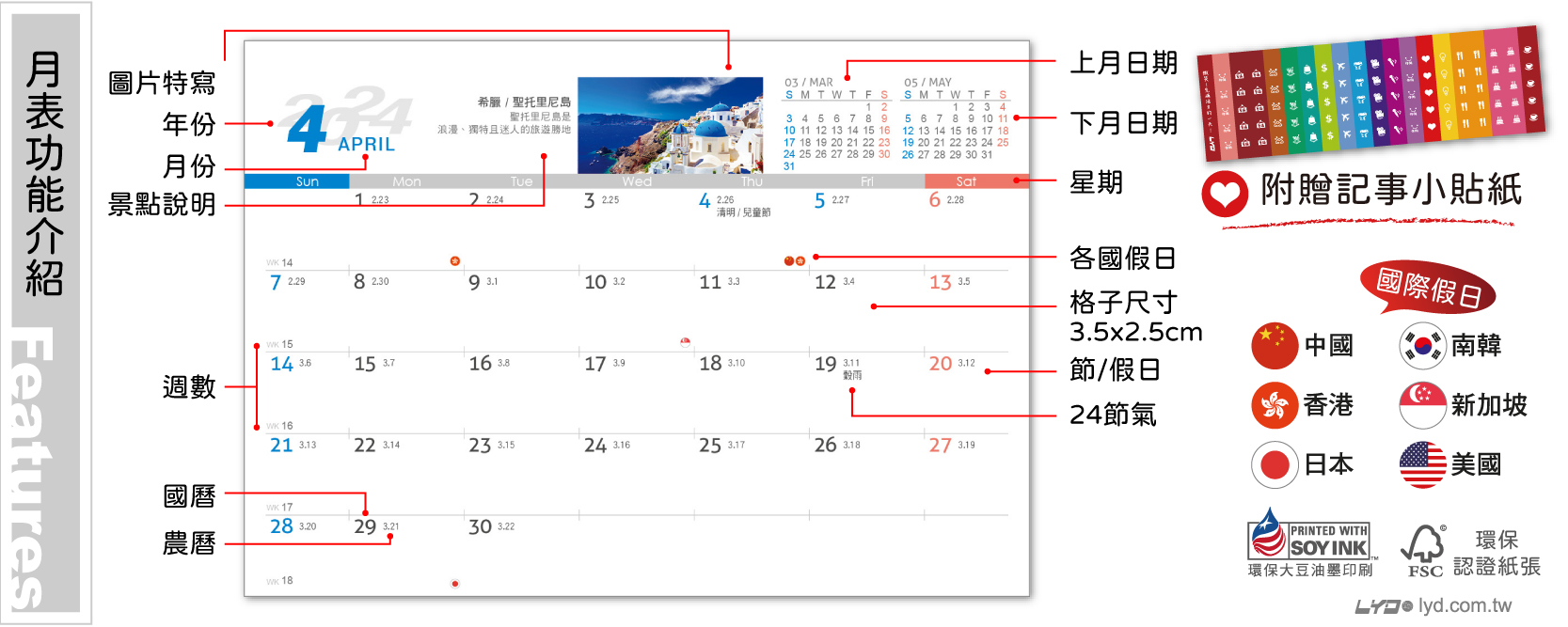 月表功能介紹