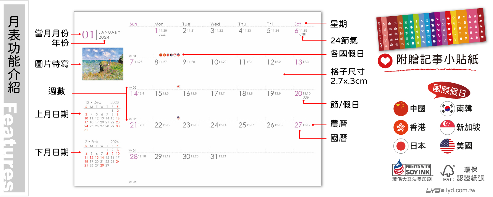 月表功能介紹