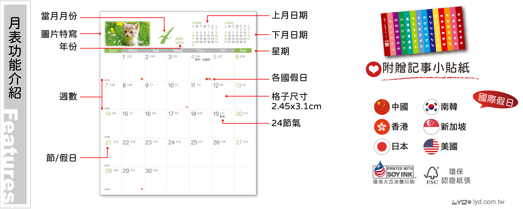 月表功能介紹