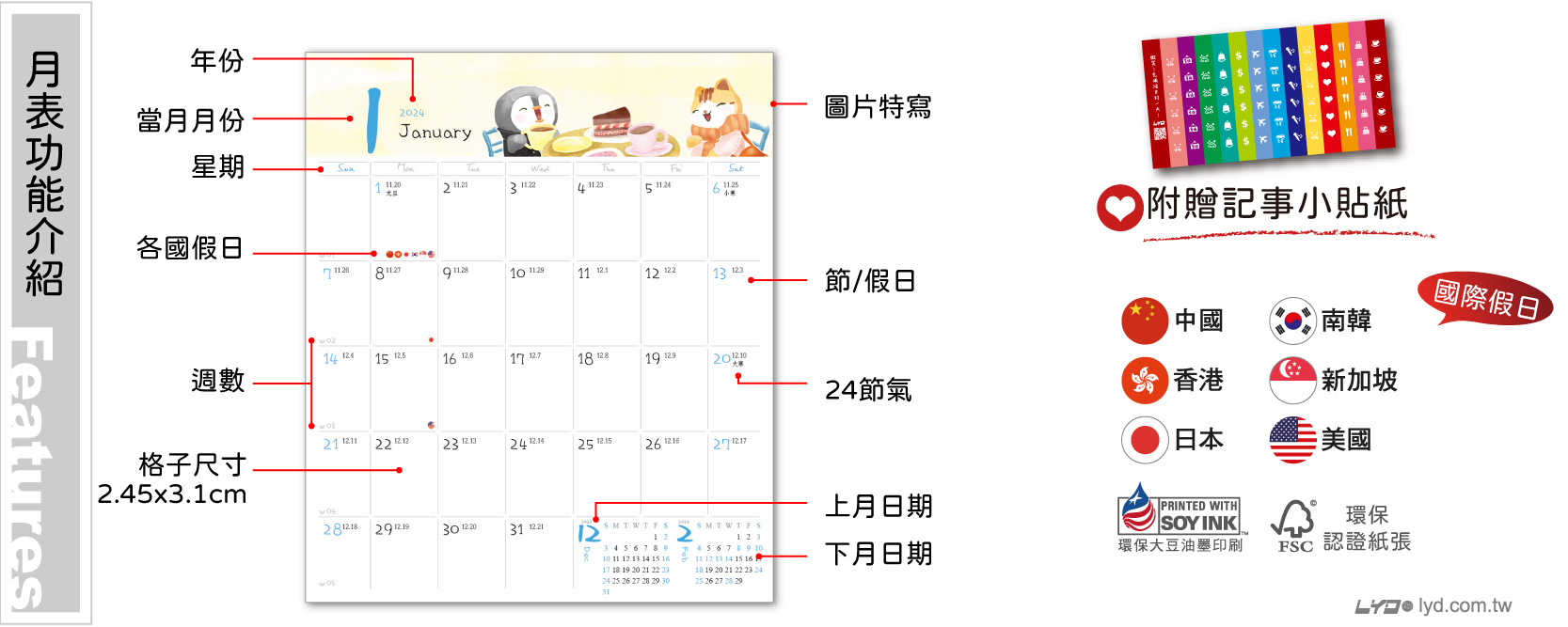 月表功能介紹