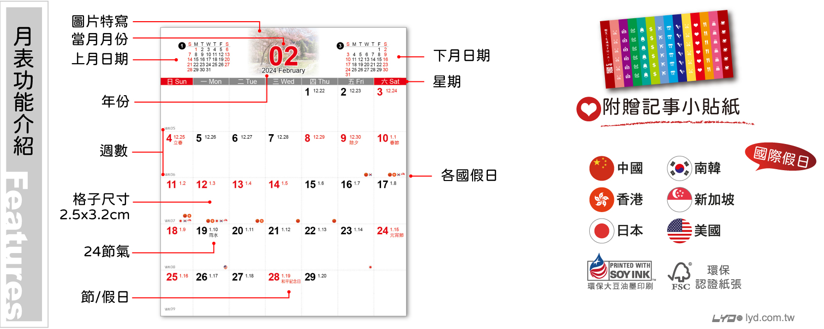 月表功能介紹