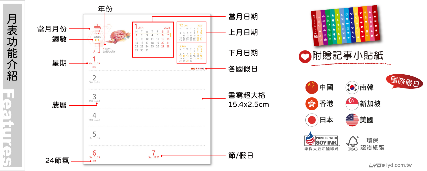 月表功能介紹