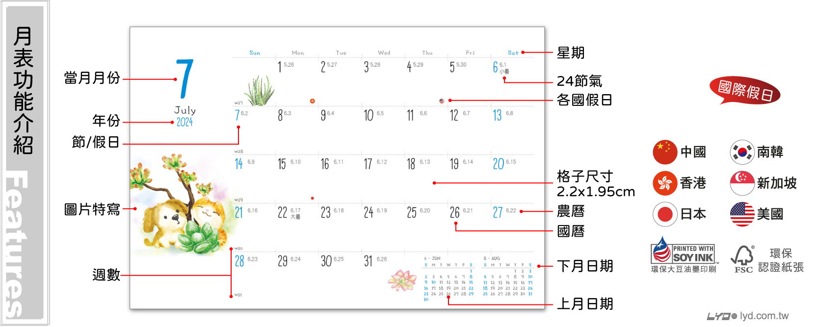 月表功能介紹