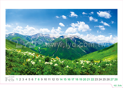 LTM03自然美景(大)便利貼(橫式)三角桌曆內頁圖