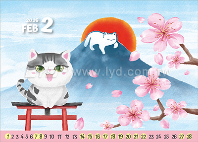 LTT08卡美拉-貓慶典(大)三角桌曆內頁圖
