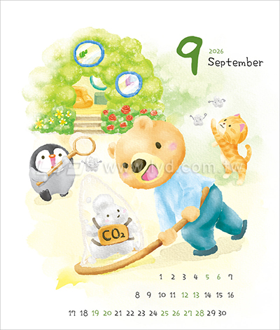 LTU08熊麻吉(大直)三角桌曆內頁圖