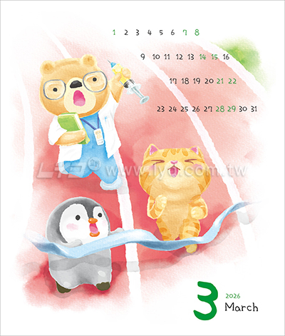LTU08熊麻吉(大直)三角桌曆內頁圖