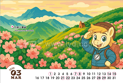 LTV15台灣加油-登山趣(中)三角桌曆內頁圖