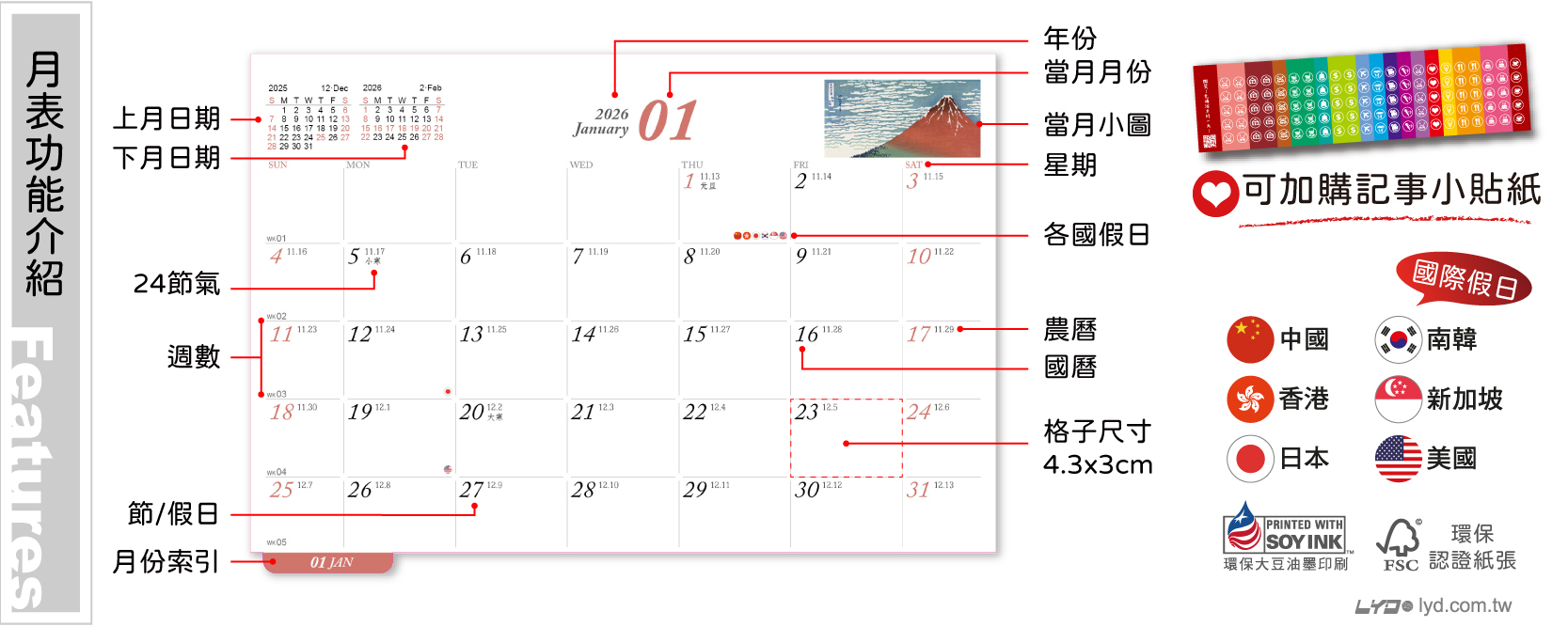 月表功能介紹