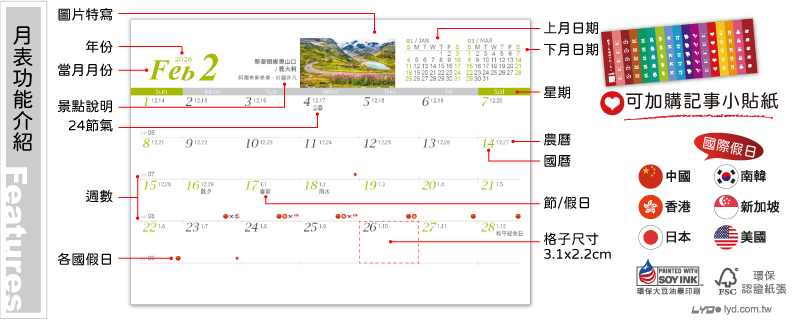 月表功能介紹