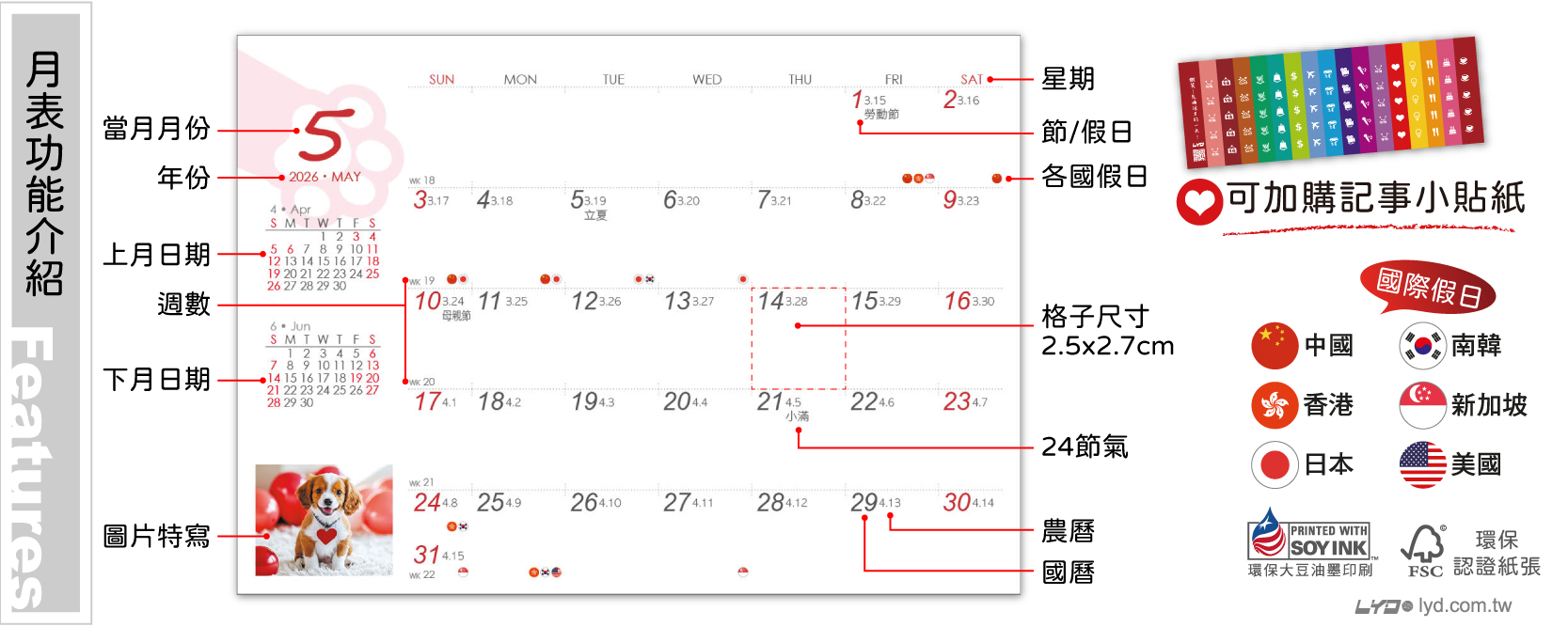 月表功能介紹