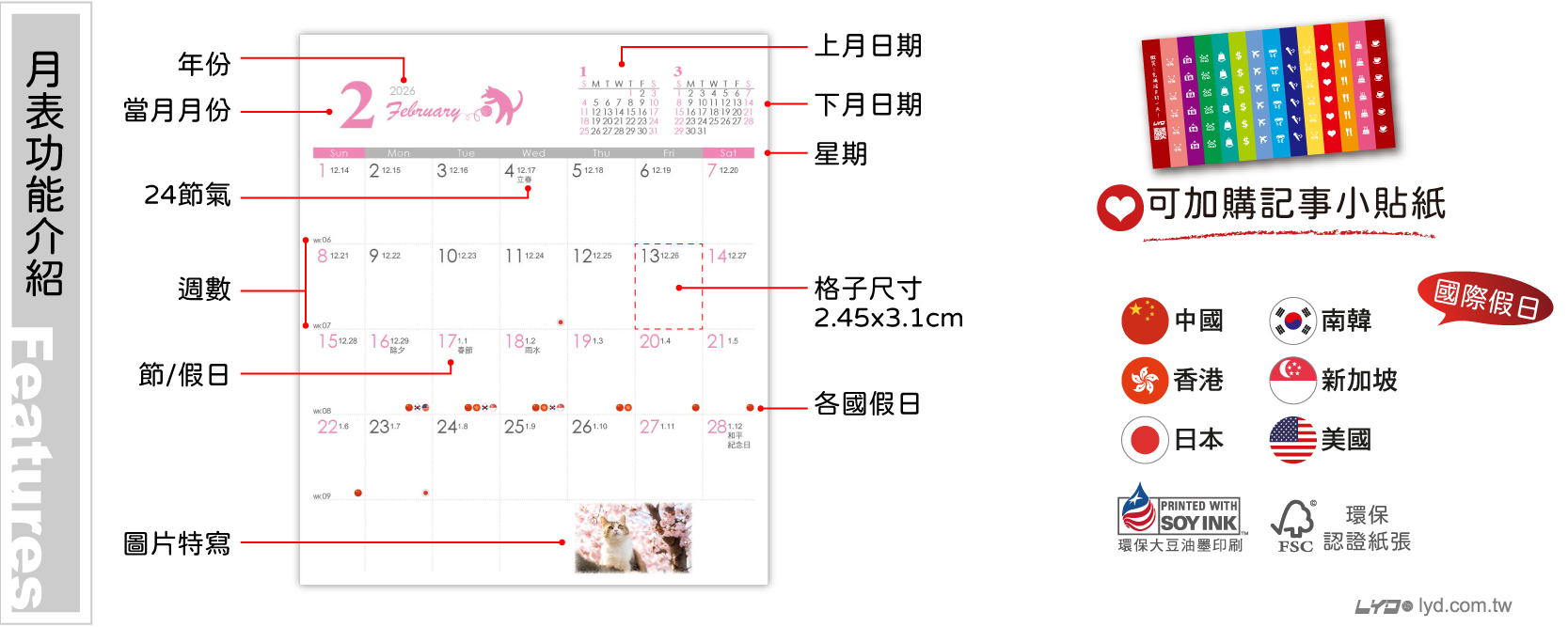月表功能介紹