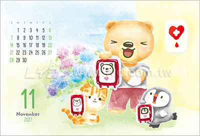 LTV16快樂的熊(中)三角桌曆內頁圖