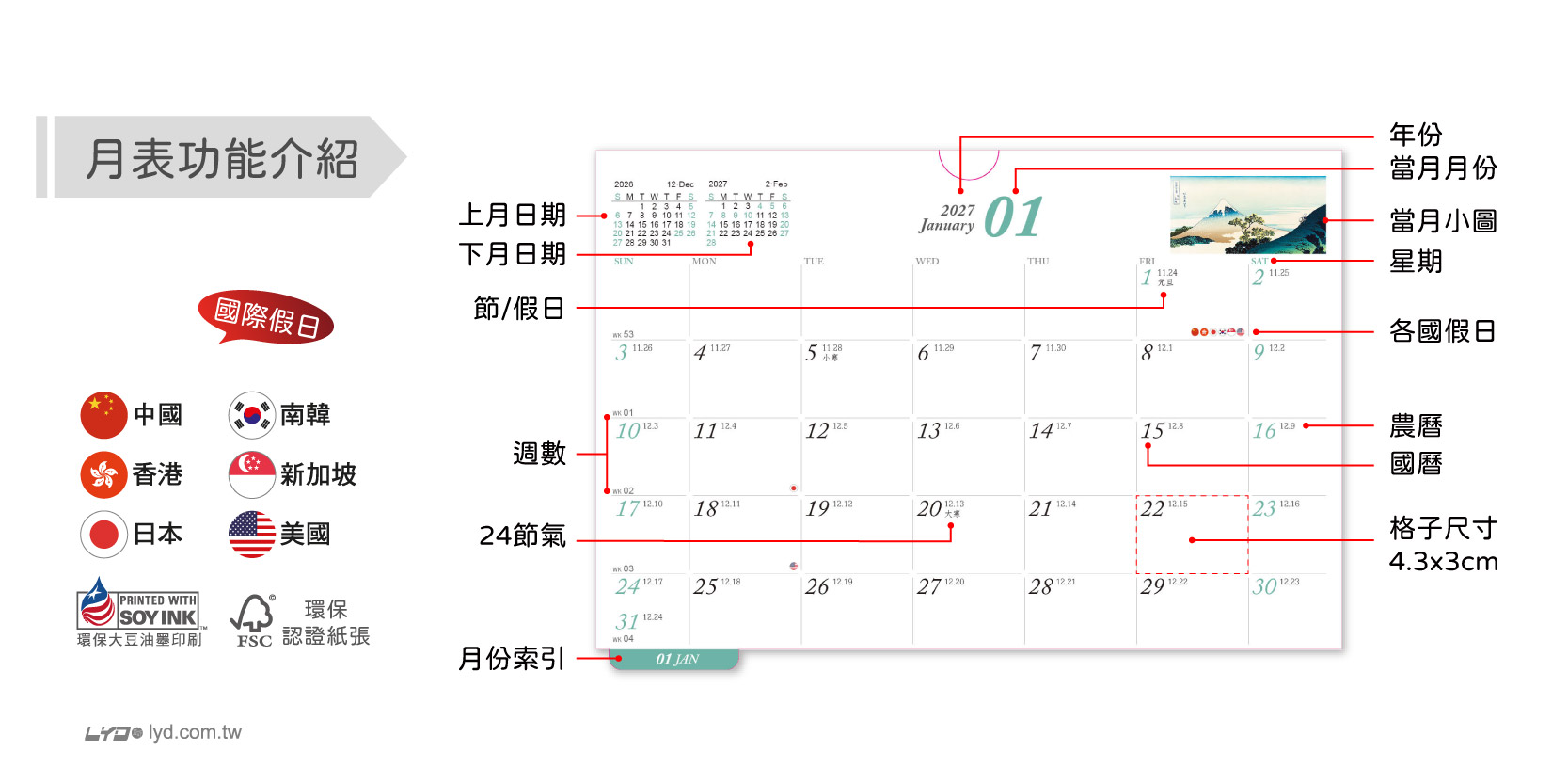 月表功能介紹