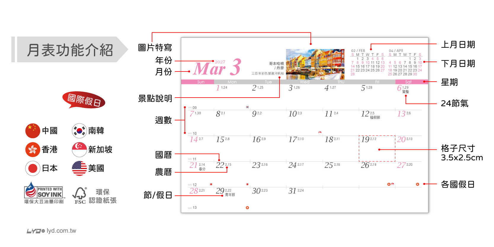 月表功能介紹