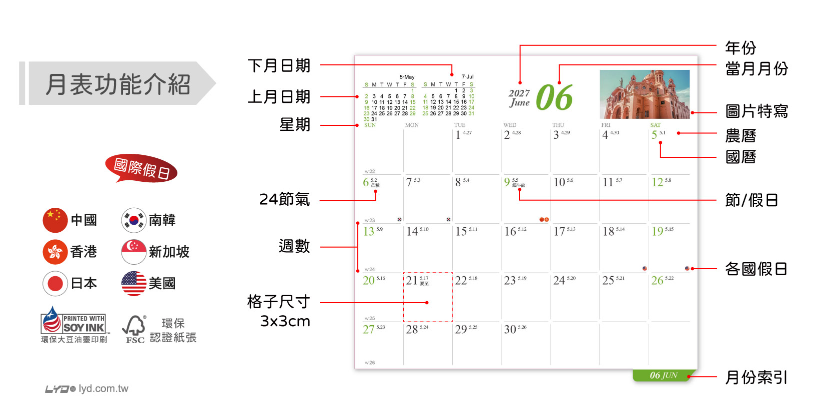 月表功能介紹