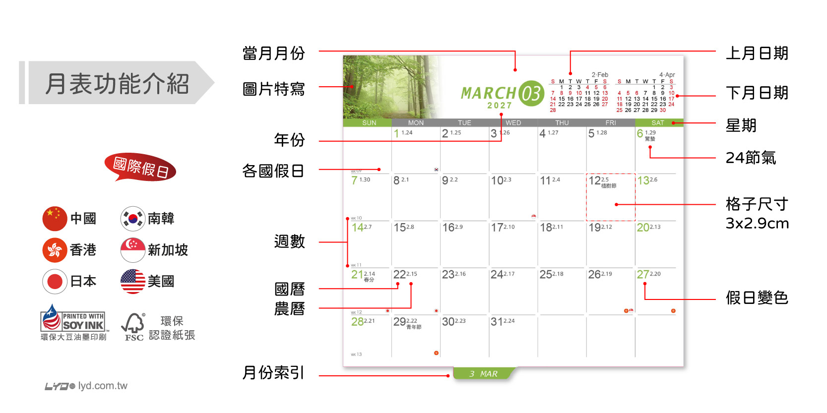 月表功能介紹