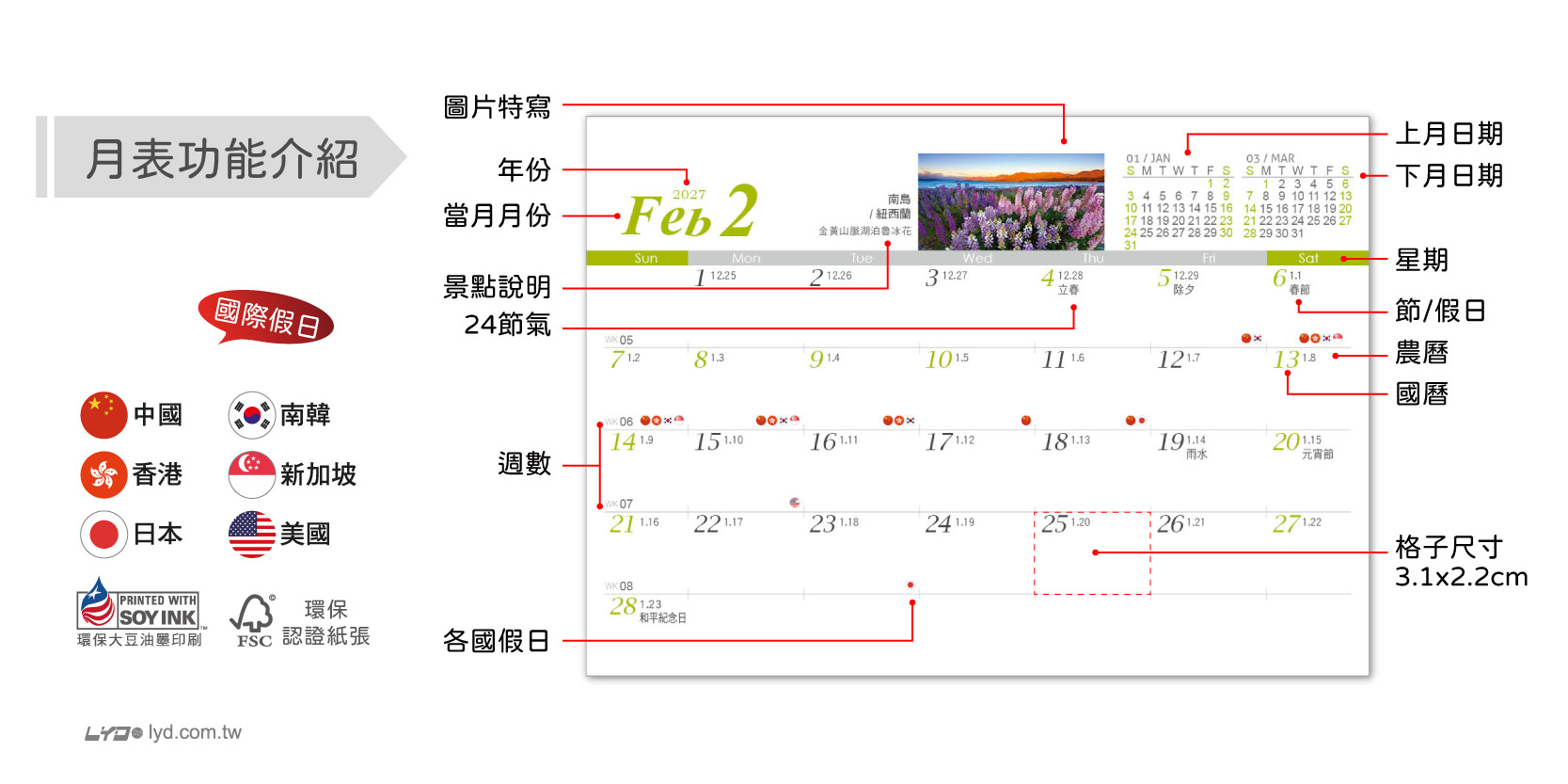 月表功能介紹