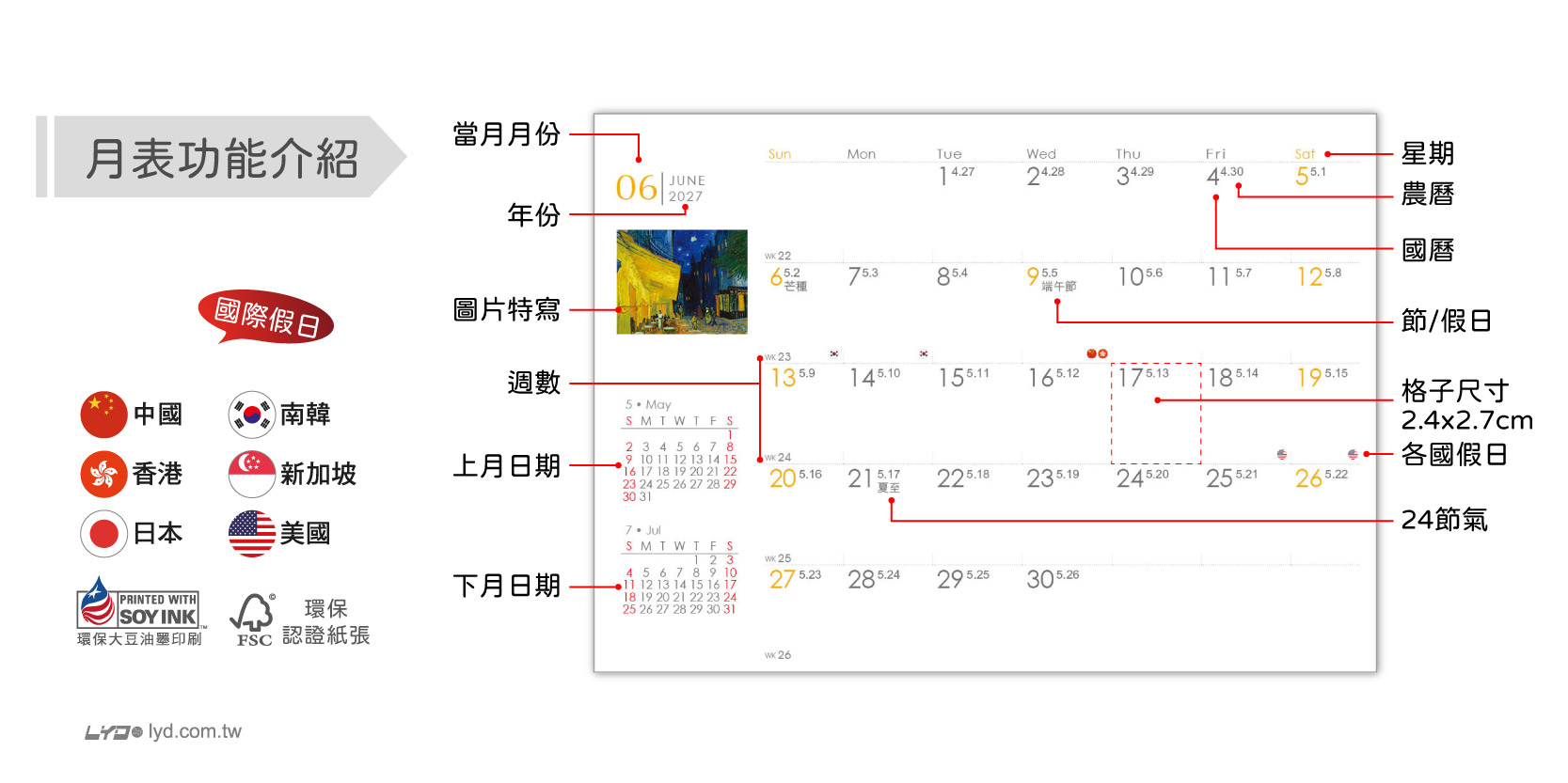 月表功能介紹