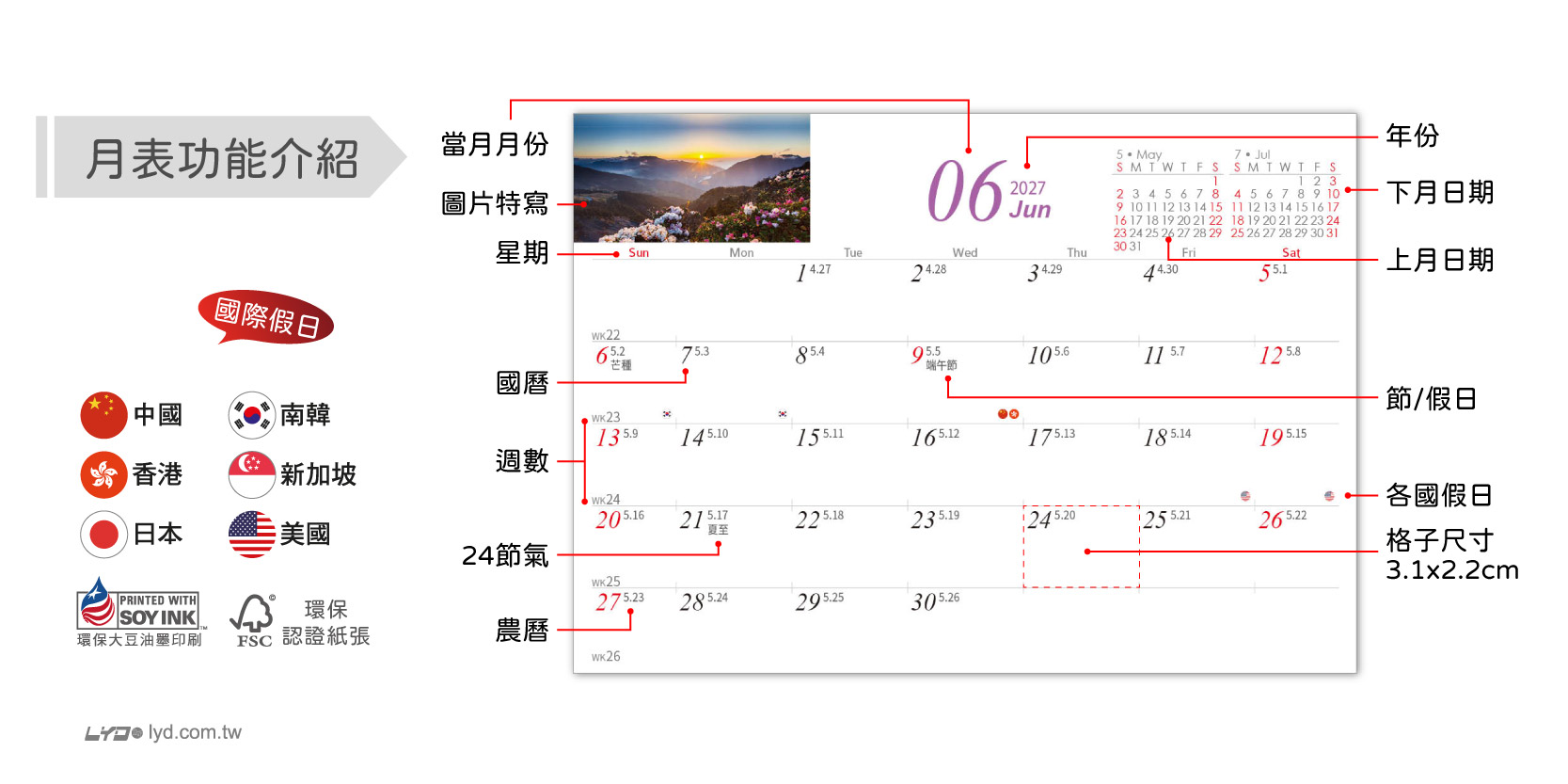 月表功能介紹