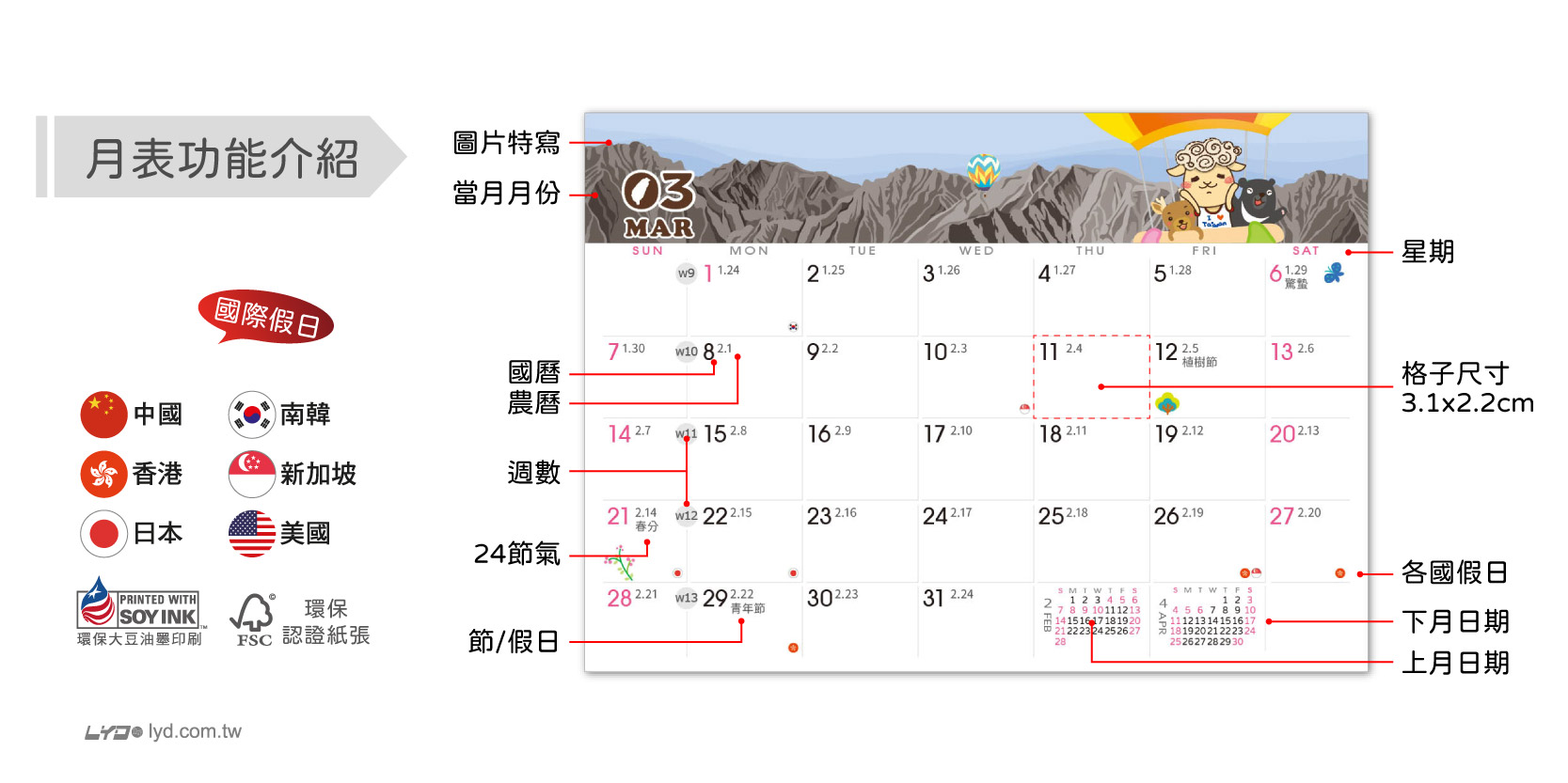 月表功能介紹
