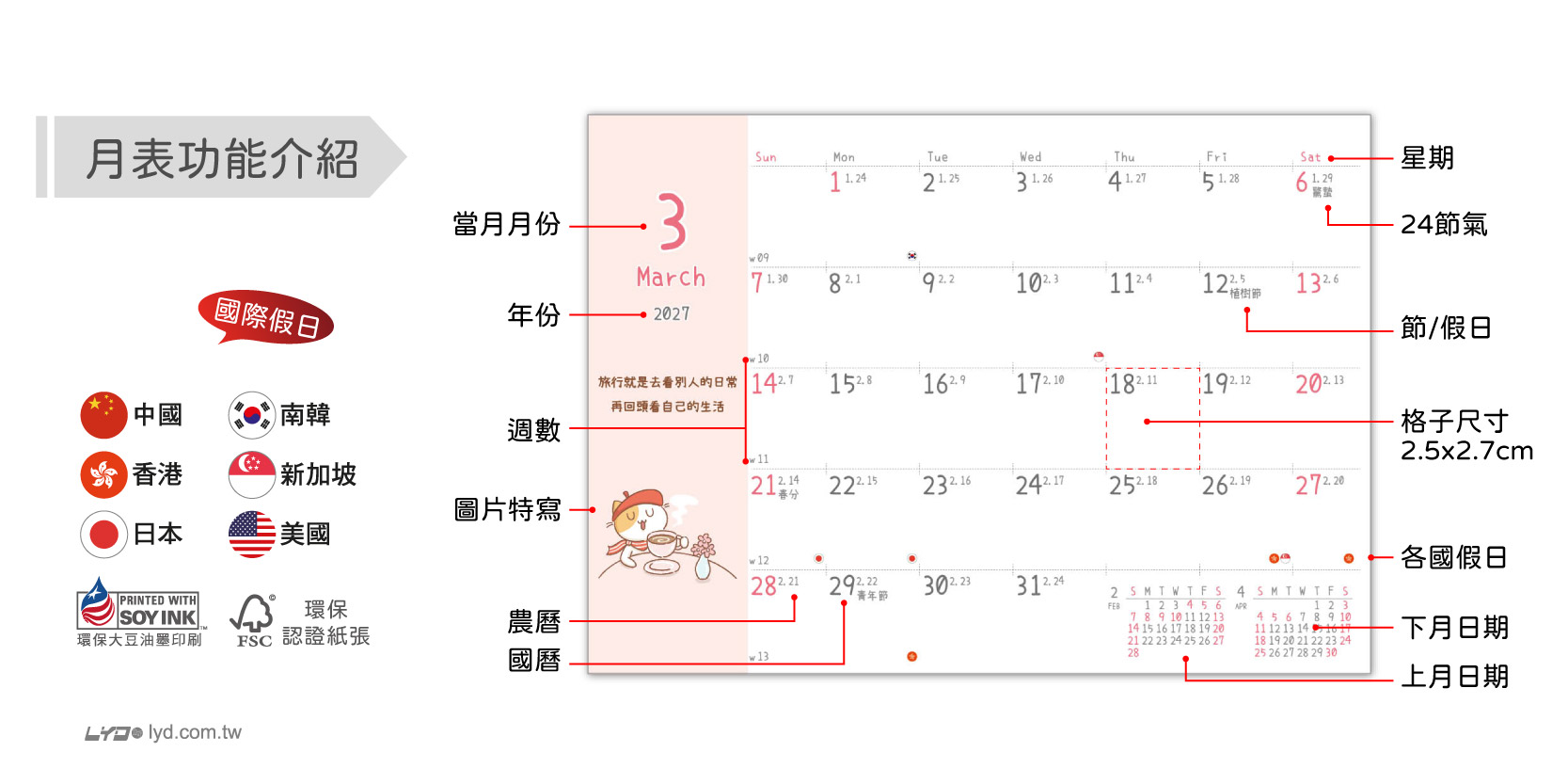 月表功能介紹