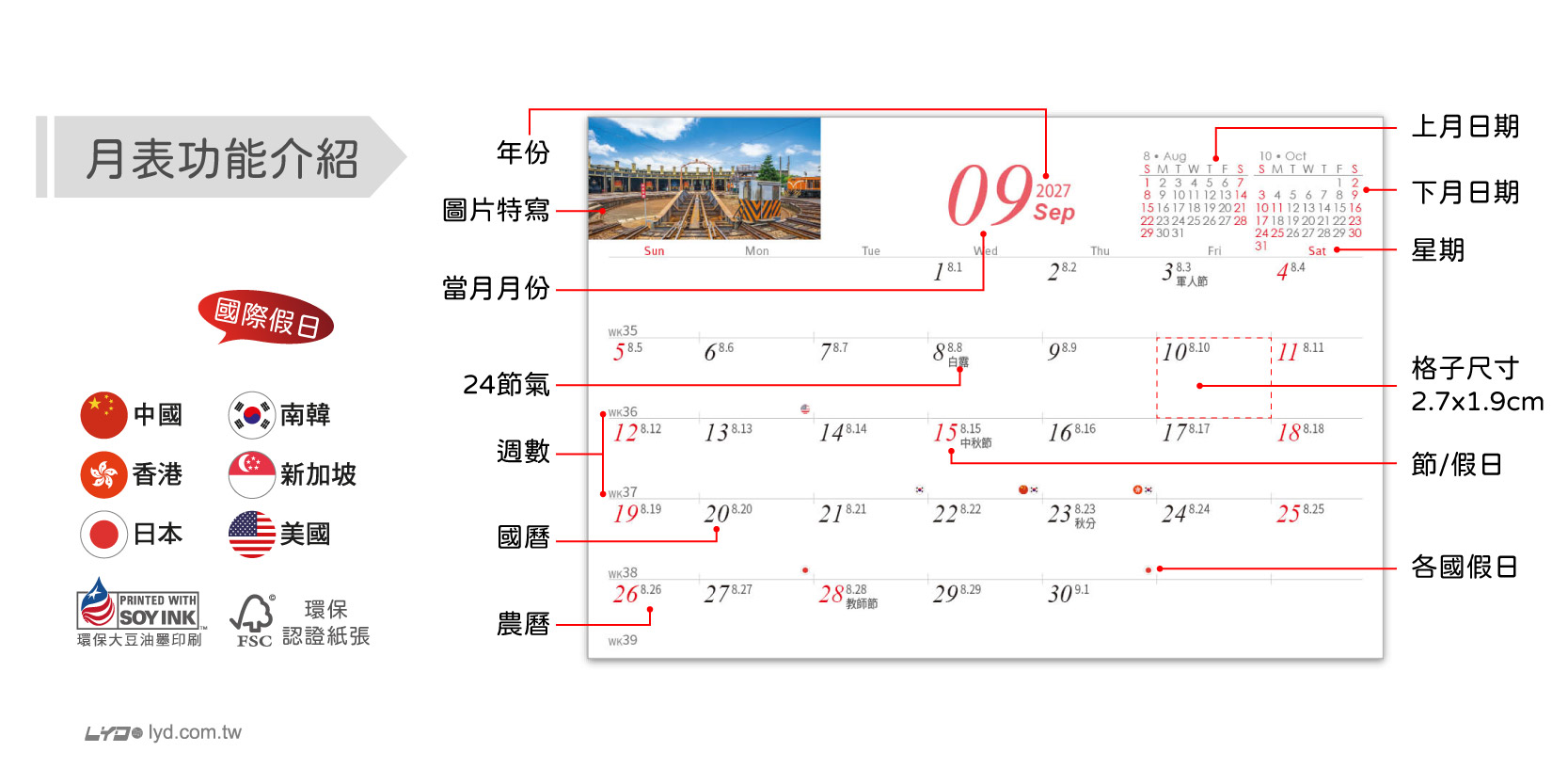 月表功能介紹